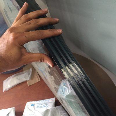 Ever seen a bullet proof window? 5 layers laminated glass!