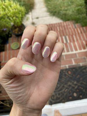 Freshly done nails the day of