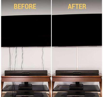 Mount tv with concealing wires option