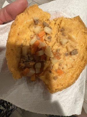 Pastelito de papa con zanahoria