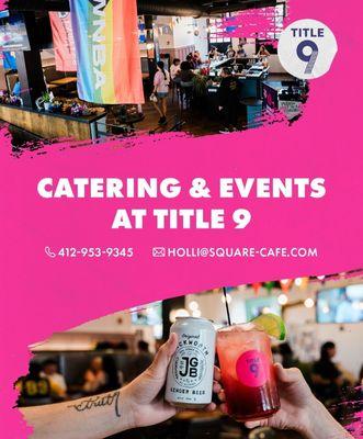 Catering and Events at Square Cafe & Title 9