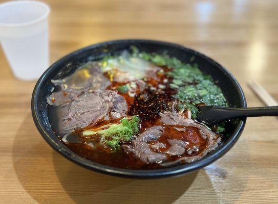 Spicy beef noodle soup