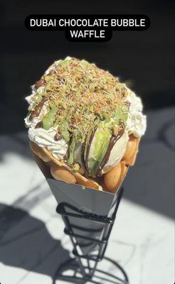 Dubai bubble waffles