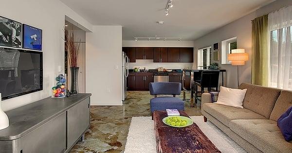 Designer polished concrete flooring