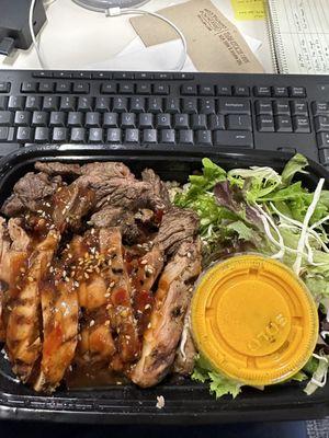 Grass Fed Steak and Chicken Thigh Bowl