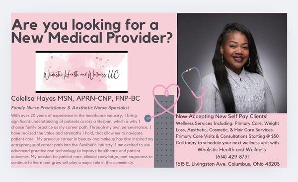 Meet our advanced provider for healthcare and aesthetic services!