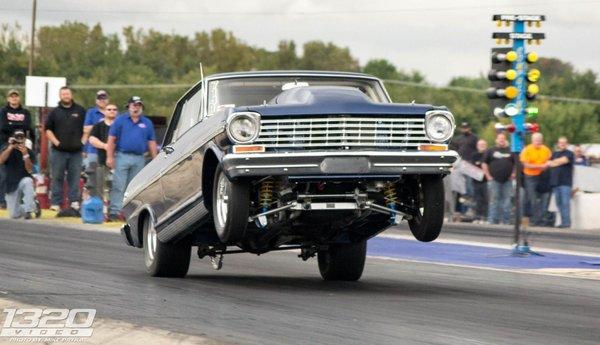 drag car with a complete restoration