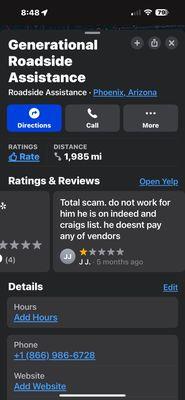 Biggest scam in the history of scams will post jobs for work and not pay you also changes there name phone and email often