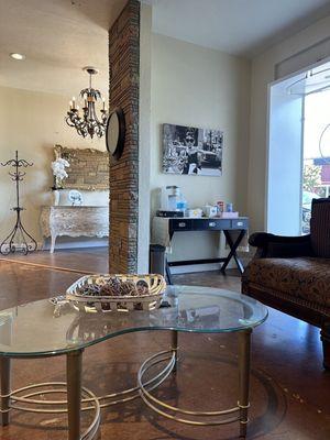 The salon from inside is beautiful