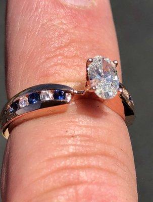 Anniversary rings, custom made by Fascinating Diamonds, NYC