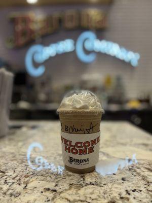 8.30.23 Small Banana Chai Latte... thanks Edward!