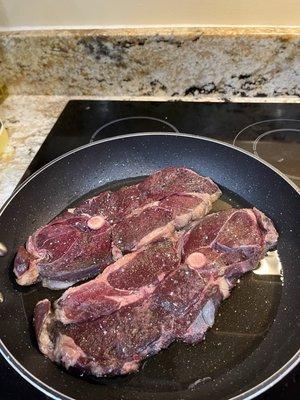 Sika deer steaks