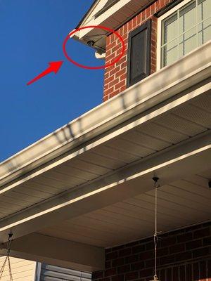 Megapixel security camera installed to monitor driveway