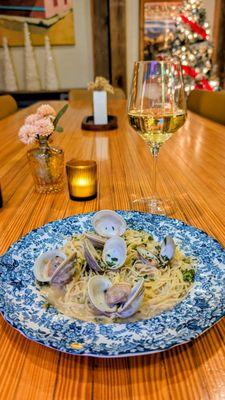 Visit our website to see what's new on the Holiday Winter Menu! Homemade Pasta pictured Clam Capellini