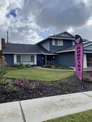 New roof "midnight" shingles
