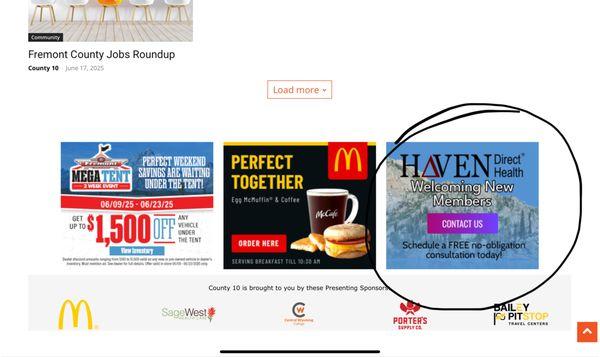 Online paid banner advertising.