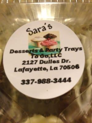 Box label on some super awesome carrot cupcakes!