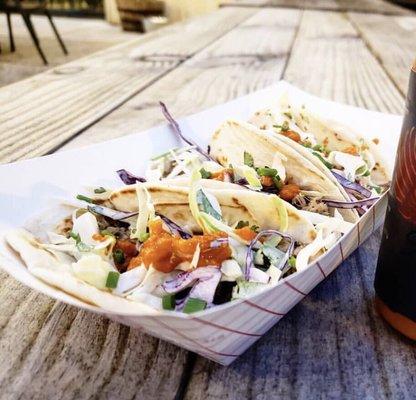 Mojo pork and chicken tacos