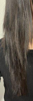 How my hair looked after the first wash