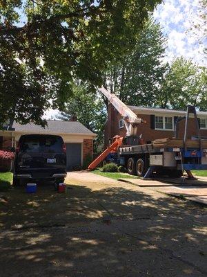 Crane support leg breaking my driveway
