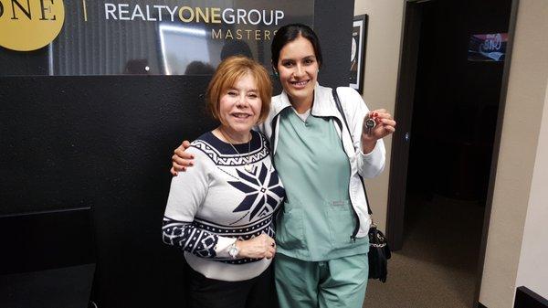 Clarissa! the day she got her keys to her First Home!