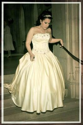 Wedding dress altered by Li'l Bit Creations and Alterations May-June 2013.
