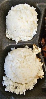 Generous rice portions