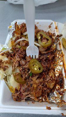 Chopped beef spud