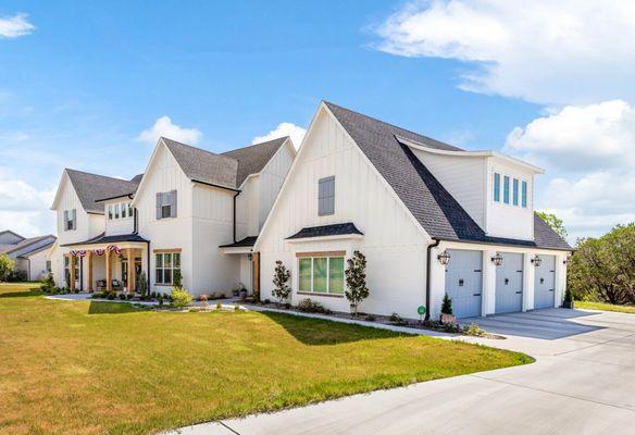 French country farmhouse. Designed & built in Granbury, TX.