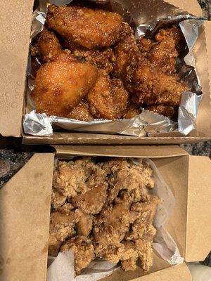 4. Soy Garlic Fried Chicken and 2. Sweet & Spicy Fried Chicken