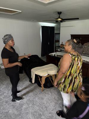 Christiana's set up...