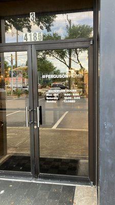 Ferguson Home Signage on Door