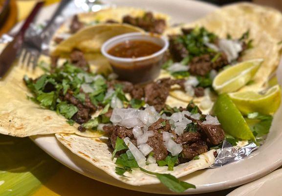 Steak street tacos