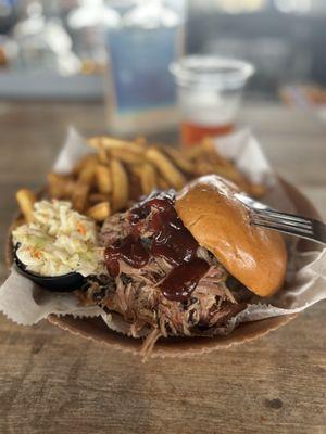 Pulled pork sandwich