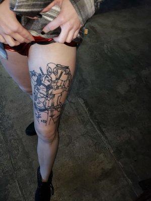 Dead pool and harley Quinn too cute