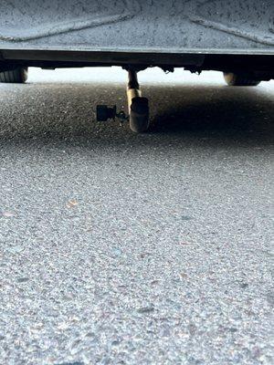 Pipe leading to muffler that detached.