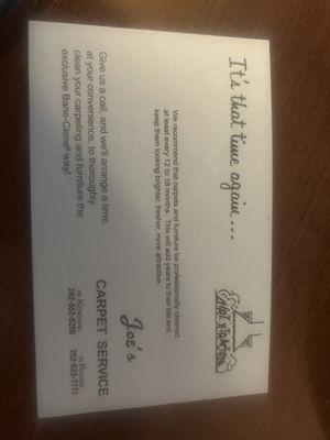 Joe's Carpet Service