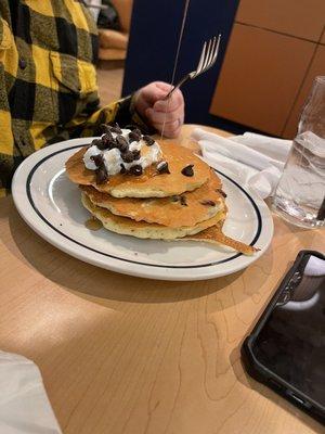 Chocolate Chocolate Chip Pancakes