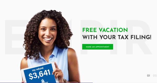 Free vacation with your E-file at Empire Tax.