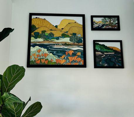 Artist's paintings on my wall