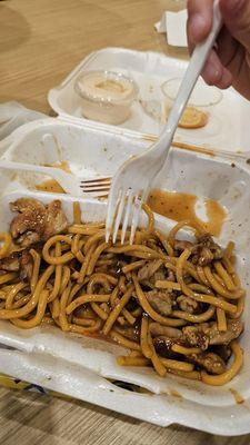 Chicken teriyaki with noodles