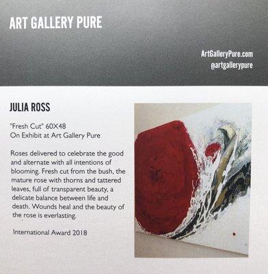 Art Gallery Pure Love art exhibit invitation to event in Dallas with exhibit Fresh Cut