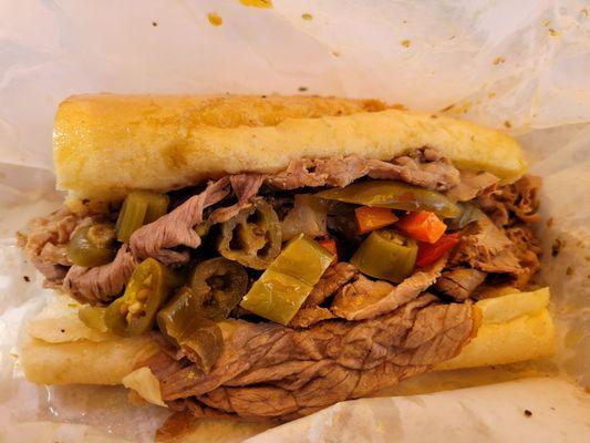 Very good Italian beef sandwich