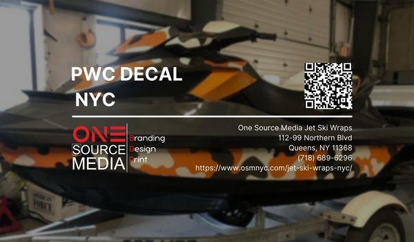 PWC Decal NYC - One Source Media Jet Ski Wraps