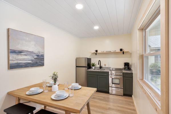 Each suite has a small (but functional) kitchen