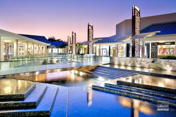 The Waterside Shoppes offer high end shopping and dinning - as well as a Tesla Motors Showroom!