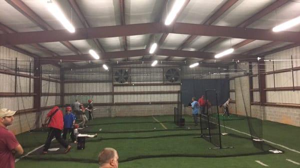 Team Xtreme breaking in the cages