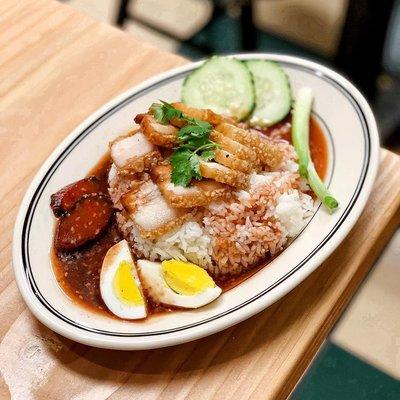 Crispy Pork Over Rice (Set 3)