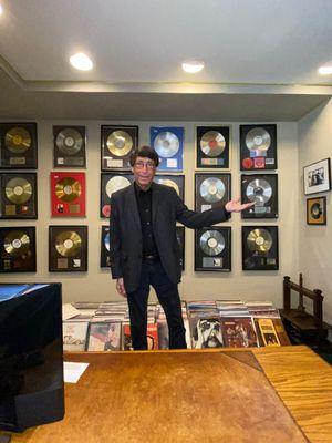 Allen jacobi with his Records