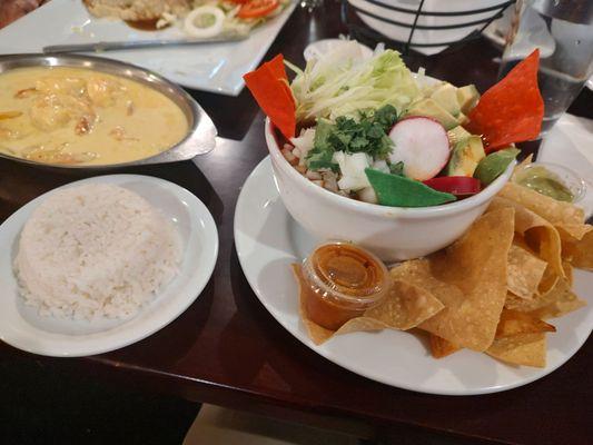 Mexican stew, comes with rice